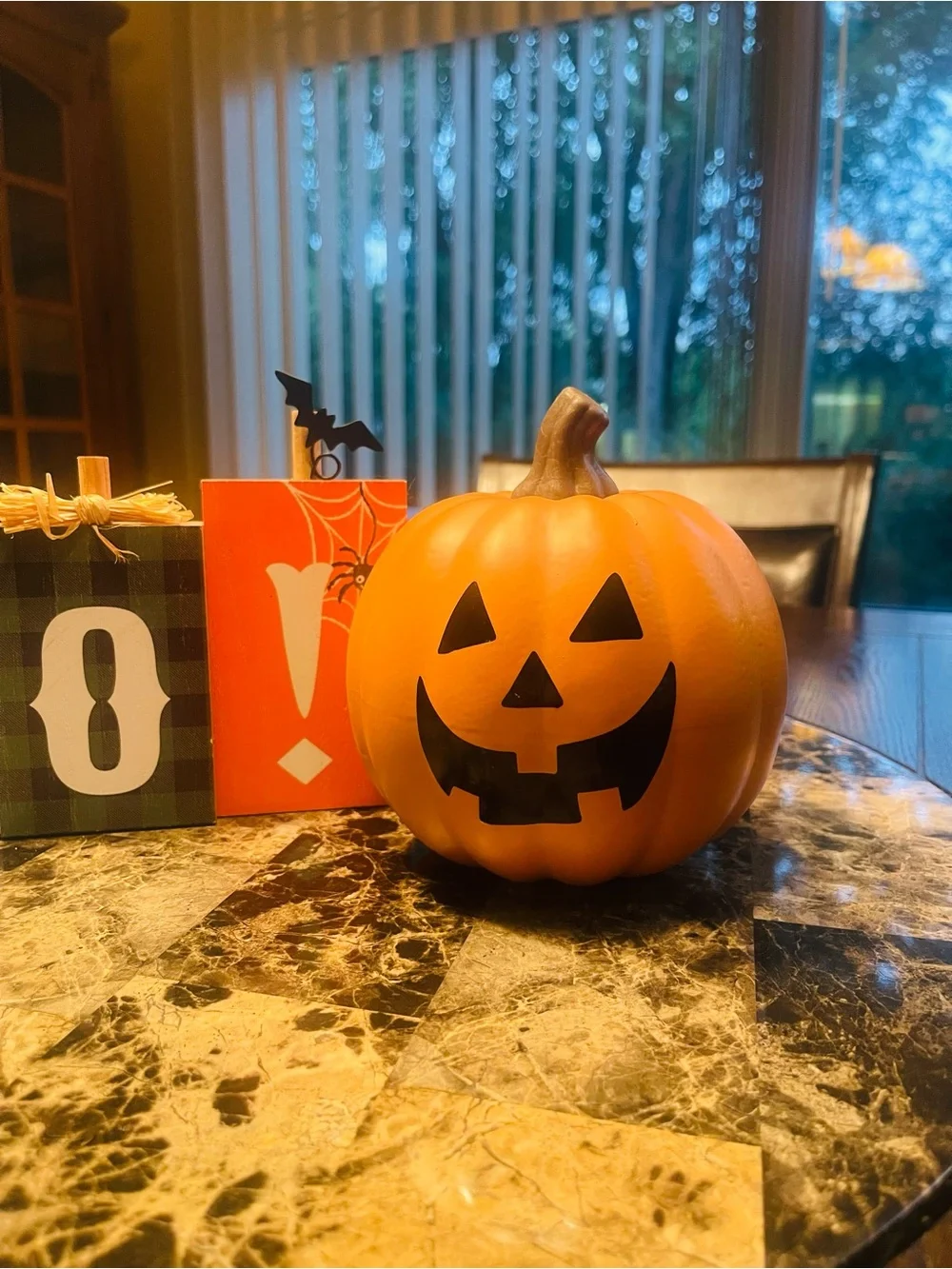 Halloween Block Pumpkin Set - Orange, Green, White, Black